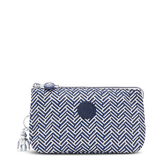 Bolsas Kipling Creativity Large Printed Pouch Azules Blancos | MX 2093AH